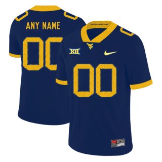 West-Virginia-Mountaineers-Customized-Navy-College-Football-Jersey
