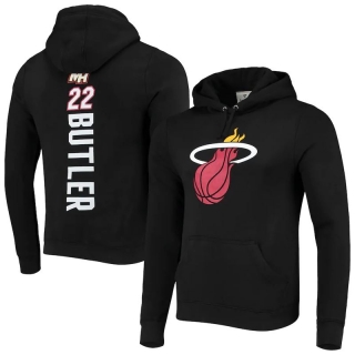 Men's Miami Heat Jimmy Butler Fanatics Branded Black Team Playmaker Name & Number Pullover Hoodie