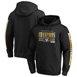 Men's Los Angeles Lakers Fanatics Branded Black 2020 Western Conference Champions Game Lead Pullover Hoodie
