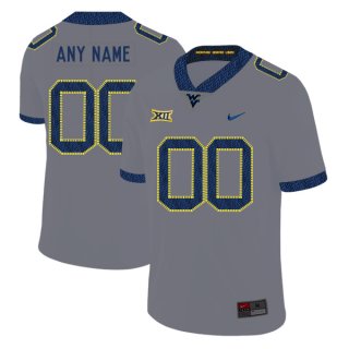 West-Virginia-Mountaineers-Customized-Gray-College-Football-Jersey
