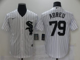Chicago White Sox #79 Abreu white jersey