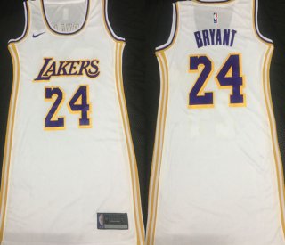 Lakers-24-Kobe-Bryant-White-Women-Nike-Swingman-Jersey