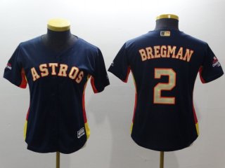 Houston Astros #2 gold women champions jersey