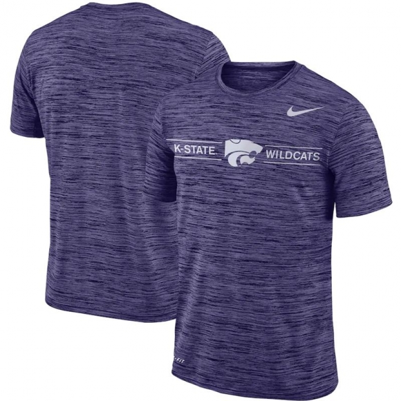Kansas State Wildcats Purple Velocity Sideline Legend Performance T-Shirt