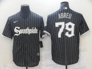 Chicago White Sox #79 Abreu black city game jersey