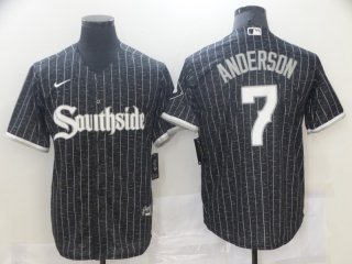 Chicago White Sox #7 Anderson black city game jersey