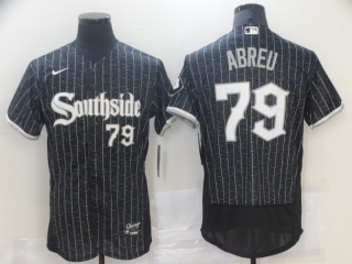 Chicago White Sox #79 Abreu black city jersey
