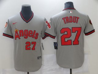 Angels-27-Mike-Trout-Gray jersey
