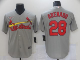 St. Louis Cardinals #28 gray jersey