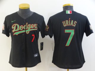 Dodgers-7-Julio-Urias black women jersey