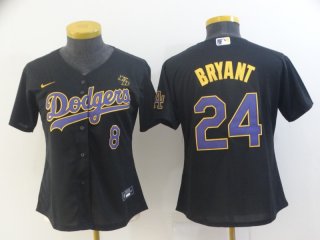 Dodgers-8-&-24-Kobe-Bryant black women jersey