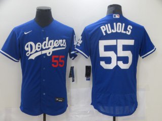 Los Angeles Dodgers#55 Pujols blue flex jersey