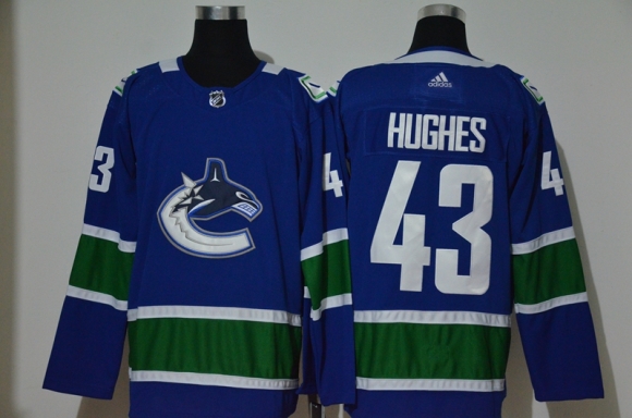 Canucks-43-Quinn-Hughes-Blue-Adidas-Jersey