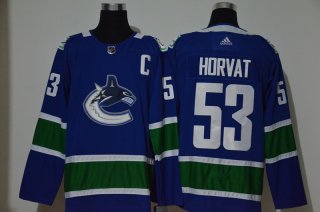 Canucks-53-Bo-Horvat-Blue-Adidas-Jersey