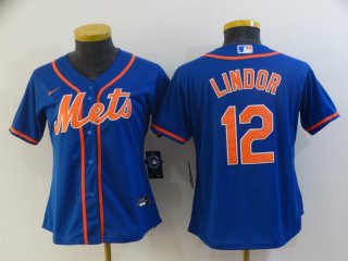New York Mets #12 blue women jersey