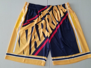 Warriors-Yellow-Black-Big-Face-With-Pocket-Swingman-Shorts