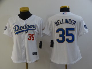 Dodgers-35-Cody-Bellinger with red number women jersey