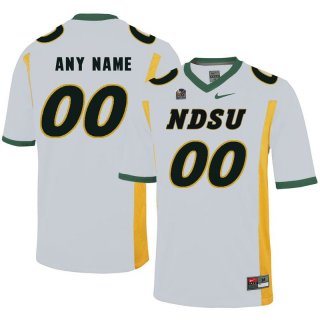 North-Dakota-State-Bison-White-Men's-Customized-College-Football-Jersey