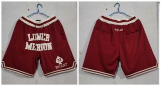 Lower-Merion-Aces-33-Kobe-Bryant-Red-Just-Don-With-Pocket-High-School-Mesh-Shorts