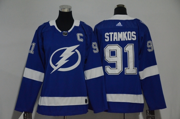 Lightning-91-Steven-Stamkos-Blue-Women-Adidas-Jersey