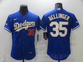 Dodgers-35-Cody-Bellinger blue with red number jersey