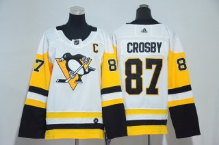 Penguins-87-Sidney-Crosby-White-Youth-Adidas-Jersey