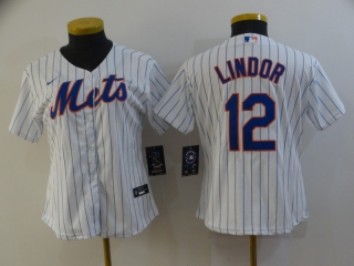 New York Mets #12 white women jersey