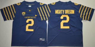Oregon Ducks Spring Game Mighty Oregon 2 Weebfoot 100th Rose Bowl Game Elite Jersey - Navy