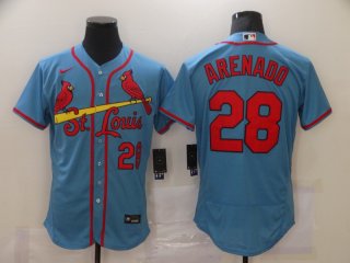 St. Louis Cardinals #28 blue flex jersey