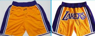 Los Angeles Lakers just do yellow men shorts