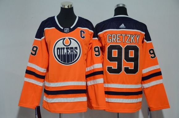 Oilers-99-Wayne-Gretzky-Orange-Youth-Adidas-Jersey