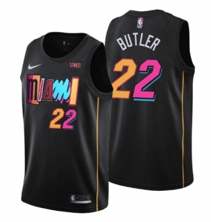 Men's Miami Heat 2022 City Edition #22 Jimmy Butler Black Stitched Jersey
