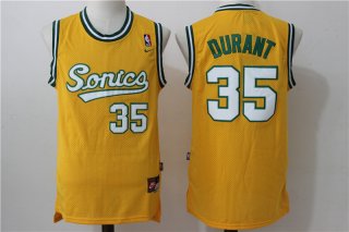 SuperSonics-35-Kevin-Durant-Yellow-Nike-Stitched-Jersey
