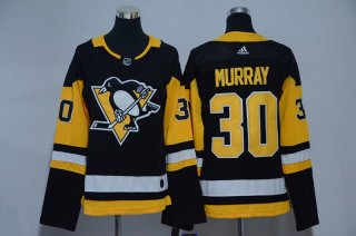Penguins-30-Matt-Murray-Black-Women-Adidas-Jersey