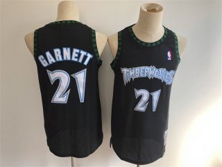 Timberwolves-21-Kevin-Garnett-Black throback jersey