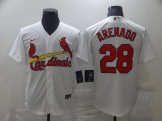 St. Louis Cardinals #28 white jersey