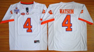 Clemson Tigers DeShaun Watson 4 Diamond Quest College Football Jersey - White