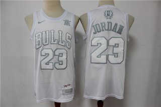 Bulls-23-Michael-Jordan MVP white jersey