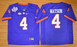 Clemson Tigers DeShaun Watson 4 Diamond Quest College Football Jersey - Purple