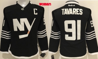 Islanders-91-John-Tavares-Black-Women-Reebok-Jersey