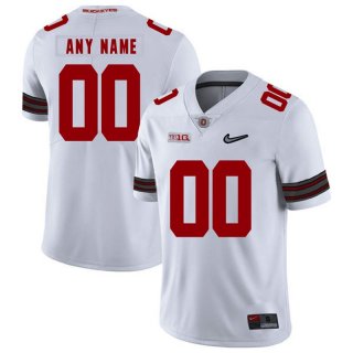 Ohio-State-Buckeyes-White-Men's-Customized-White-Diamond-Nike-Logo-College-Football-Jersey