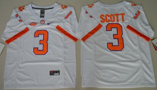 Clemson Tigers Artavis Scott 3 College Football Limited Jersey - White