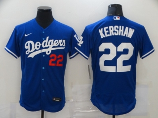 Dodgers-22-Clayton-Kershaw-Royal-2020-Nike-Flexbase-Jersey