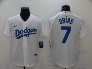 Dodgers-7-Julio-Urias-White-2020-Nike-Cool-Base-Jersey