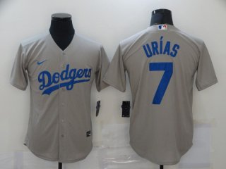 Dodgers-7-Julio-Urias-Gray-2020-Nike-Cool-Base-Jersey
