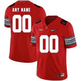 Ohio-State-Buckeyes-White-Men's-Customized-Red-Diamond-Nike-Logo-College-Football-Jersey