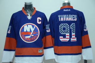 Islanders-91-John-Tavares-Blue-USA-Flag-Reebok-Jersey