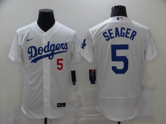 Dodgers-5-Corey-Seager-White-2020-Nike-Flexbase-Jersey
