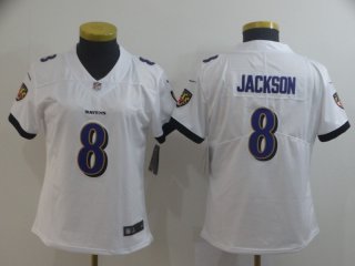 Nike-Ravens-8-LaMar-Jackson-White-Women-Vapor-Untouchable-Limited-Jersey