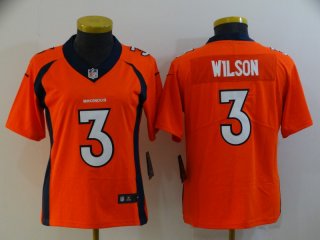 Denver Broncos #3 Russell Wilson Orange women jersey